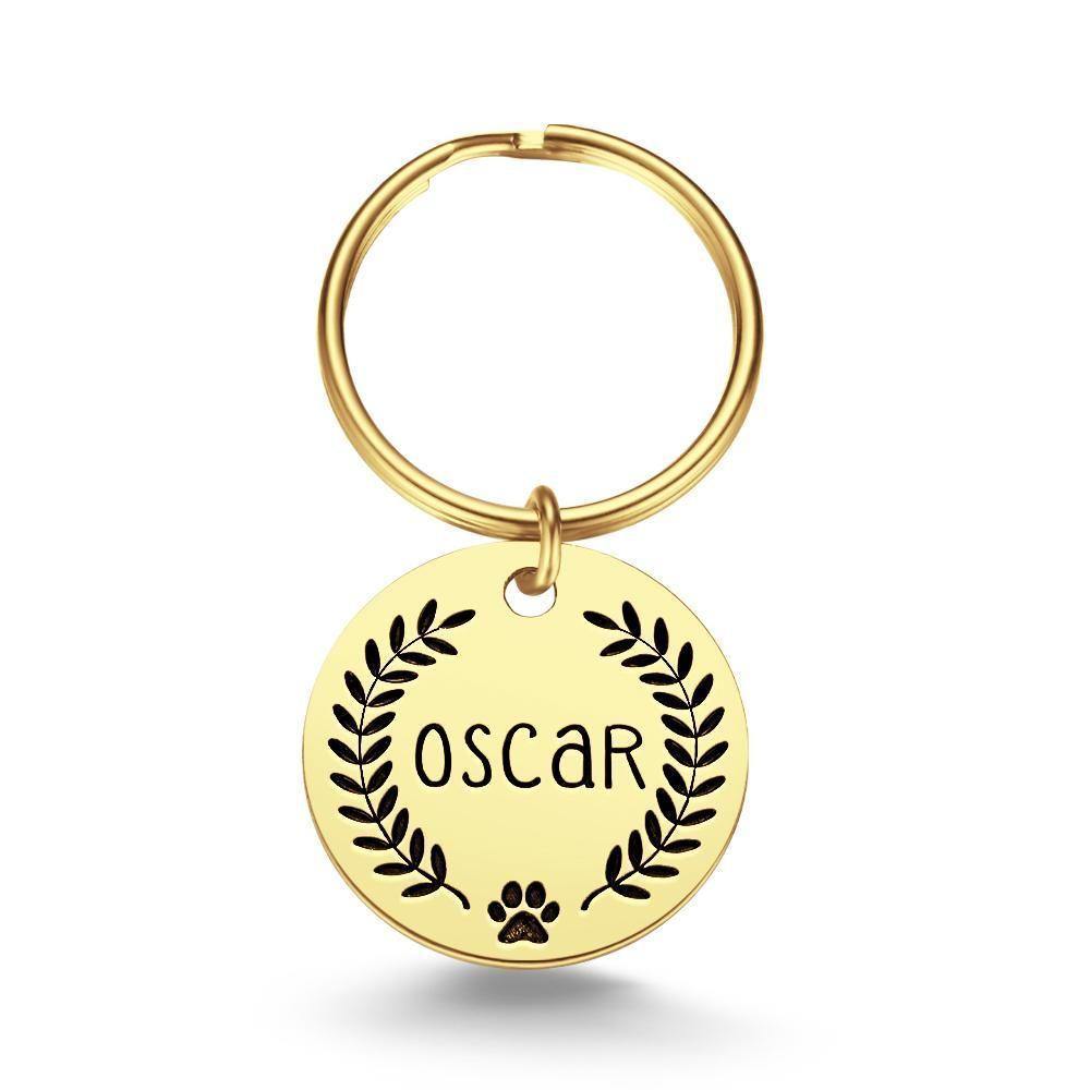 Personalised Pet Tag Custom Dog Tag, Collar Tag Name Tag Paw - soufeelus