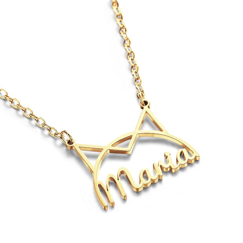 Personalized Pet Name Necklace for Women Pet Lover Memorial Pendant Necklace Cat Animal Pendant Jewelry Gift - soufeelus