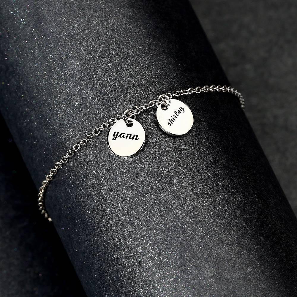 Sterling Silver Engraved Two Coins Anklet - soufeelus