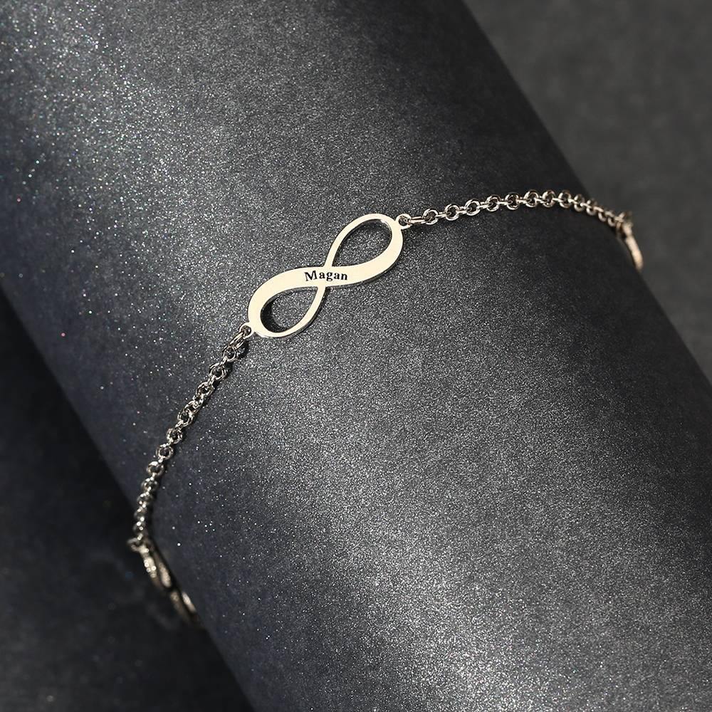 Sterling Silver Engraved Infinity Anklet - soufeelus