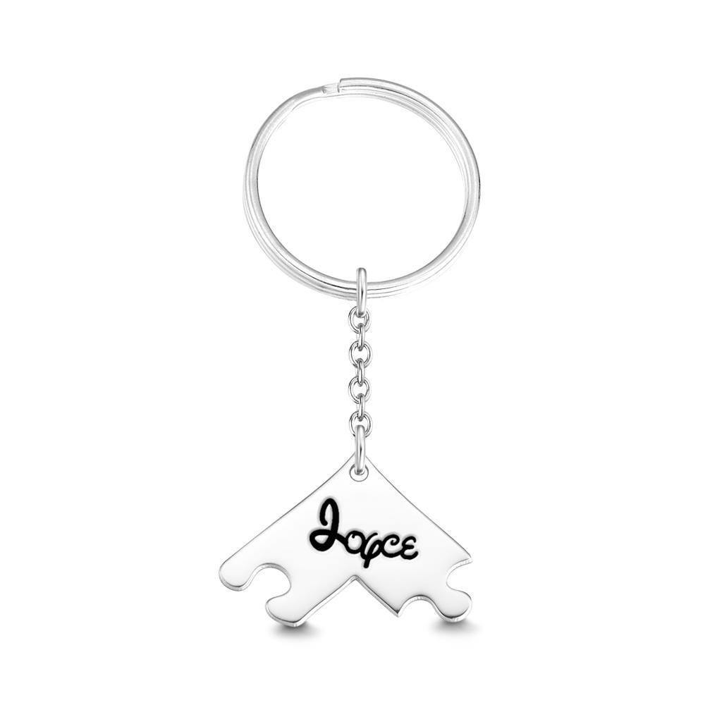 Engraved Keychain, Name Keychain Silver Unique Gifts - soufeelus
