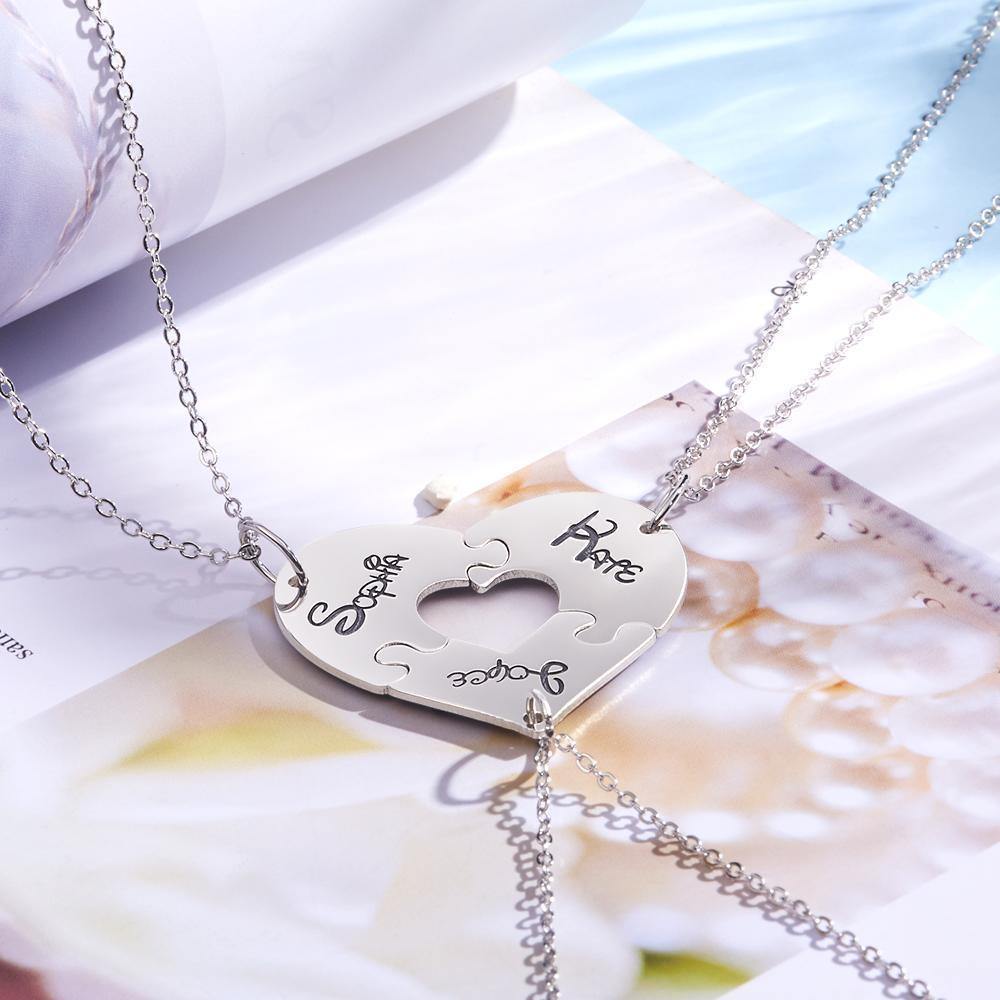 Engraved Necklace Custom Engraved Pendant Best Gifts Silver - soufeelus