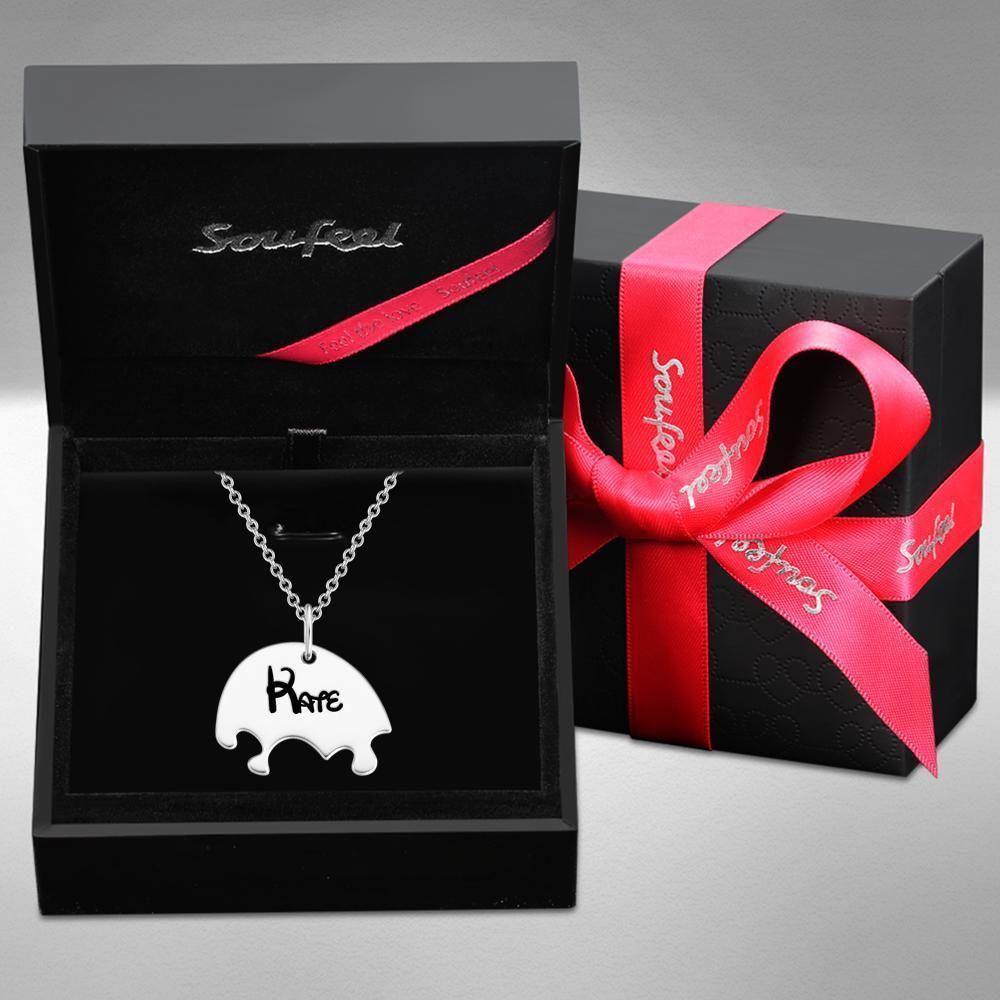 Engraved Necklace Custom Engraved Pendant Best Gifts Silver - soufeelus