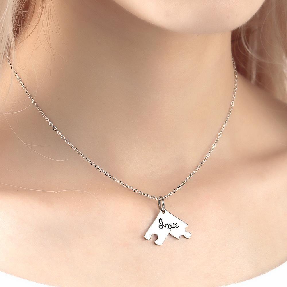Engraved Necklace Custom Engraved Pendant Gift for Her, Rose Gold - soufeelus