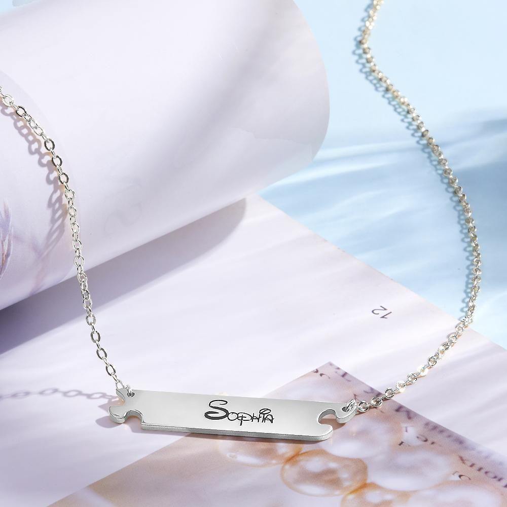 Engraved Necklace Personalized Name Necklace Anniversary Necklace - soufeelus