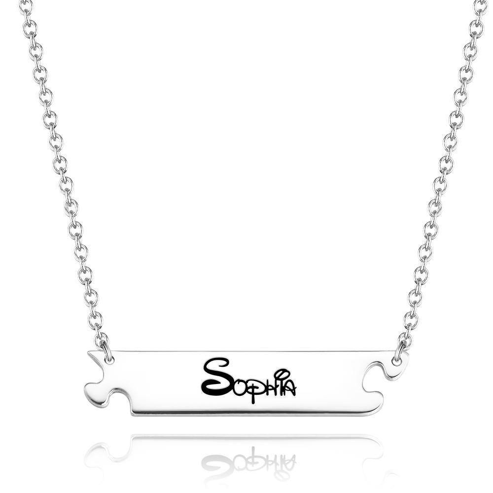 Engraved Necklace Personalized Name Necklace Anniversary Necklace Rose Gold Plated - soufeelus