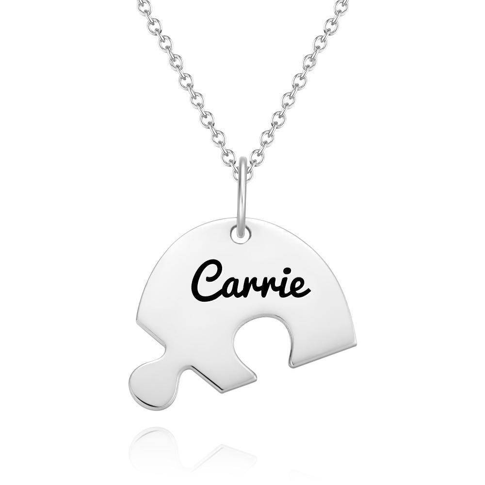 Engraved Necklace Best Friend Necklace Christmas Gift Silver - soufeelus