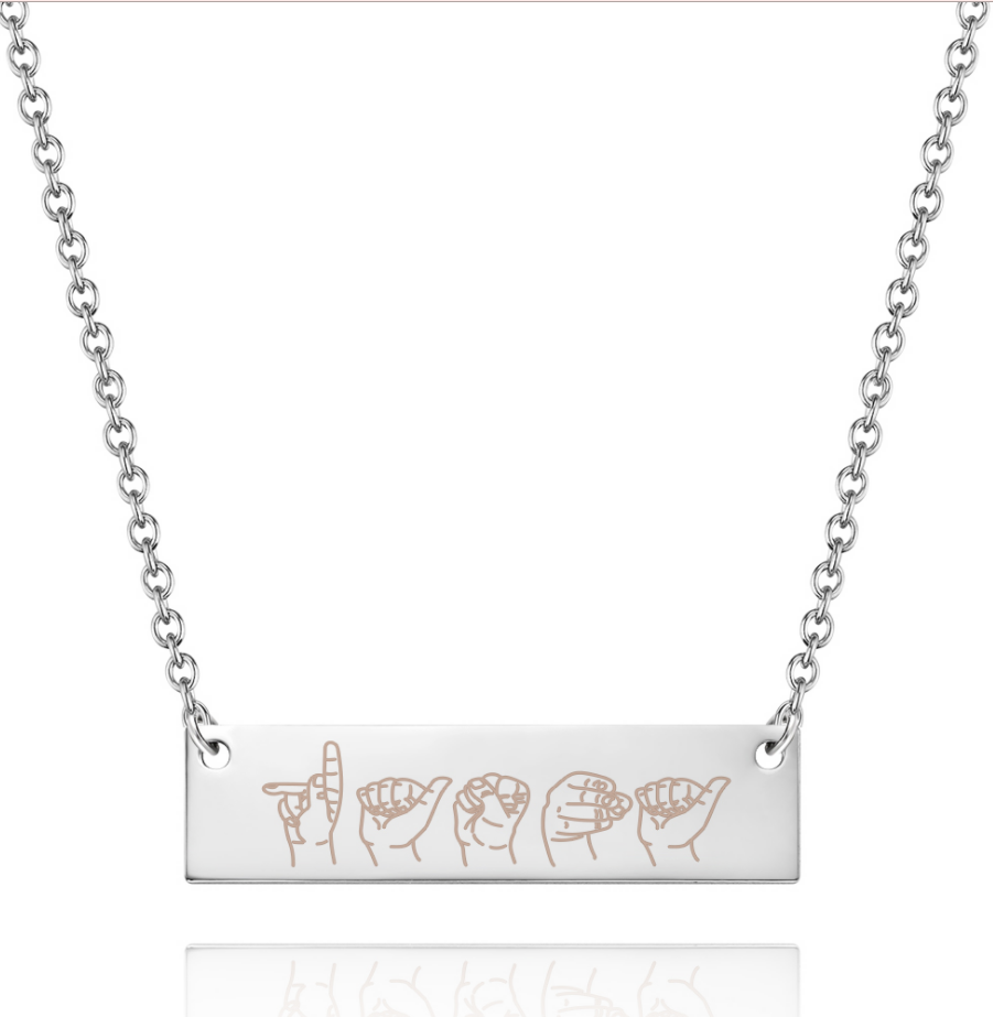 Custom ASL Necklace Name Necklace Creative Gifts for Girlfriend - soufeelus