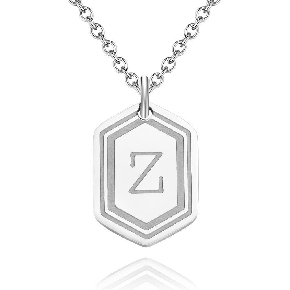 Custom Engraved Initial Necklace Gifts for Someone Anti-oxidation Stainless Steel - soufeelus