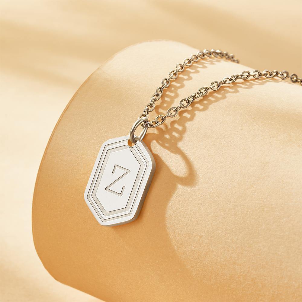 Custom Engraved Initial Necklace Gifts for Someone Anti-oxidation Stainless Steel - soufeelus