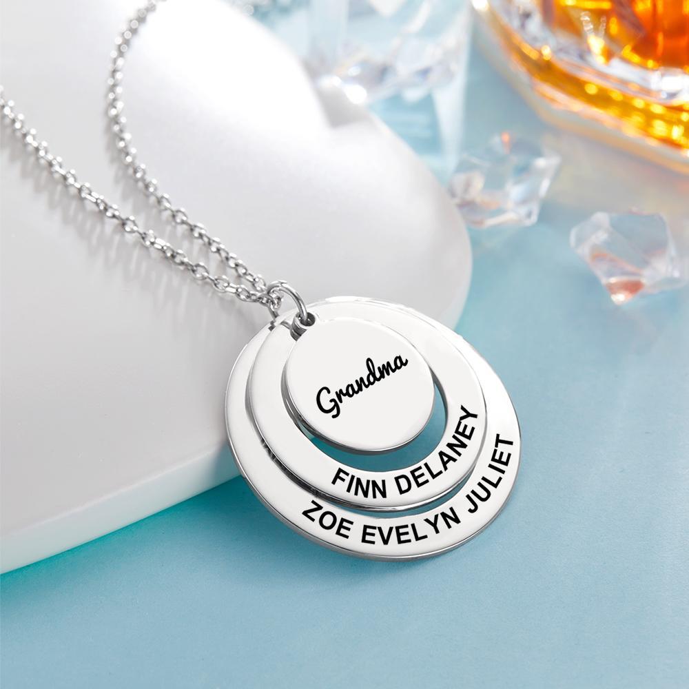 Engraved Necklace Name Necklace Memorial Gifts for Relatives