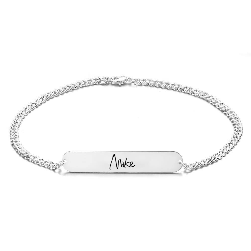 Men's Bracelet Custom Chain Bracelet with Individual Name Engraving Gift Partner Bracelet - soufeelus