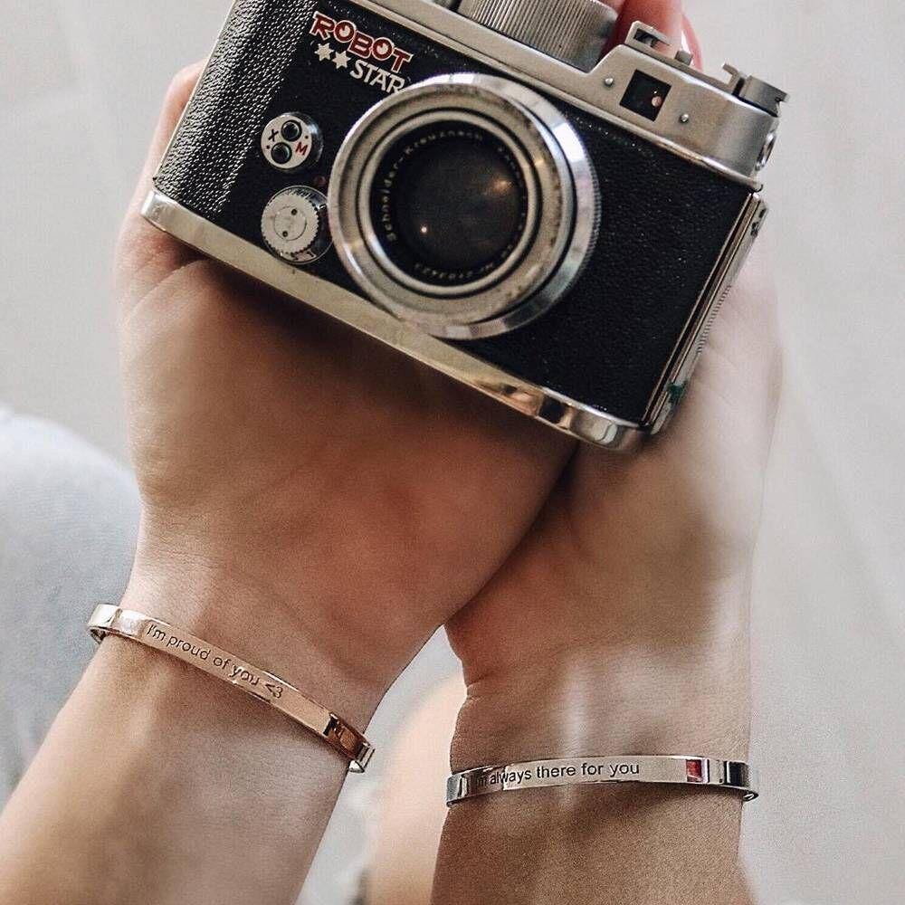 Engraved Bangle Rose Gold Plated Silver - soufeelus