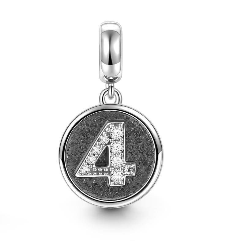 Number Four Charm Silver - soufeelus