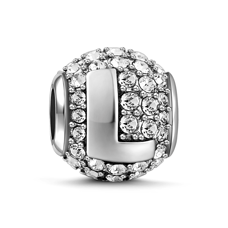 Soufeel Crystal Letter L Charm Silver - soufeelus