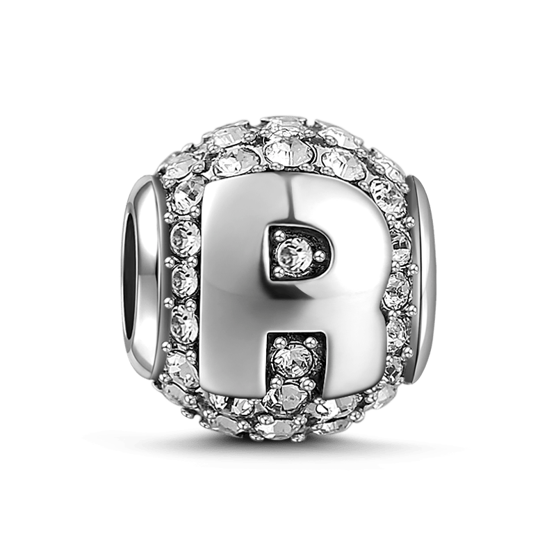 Soufeel Crystal Letter R Charm Silver - soufeelus