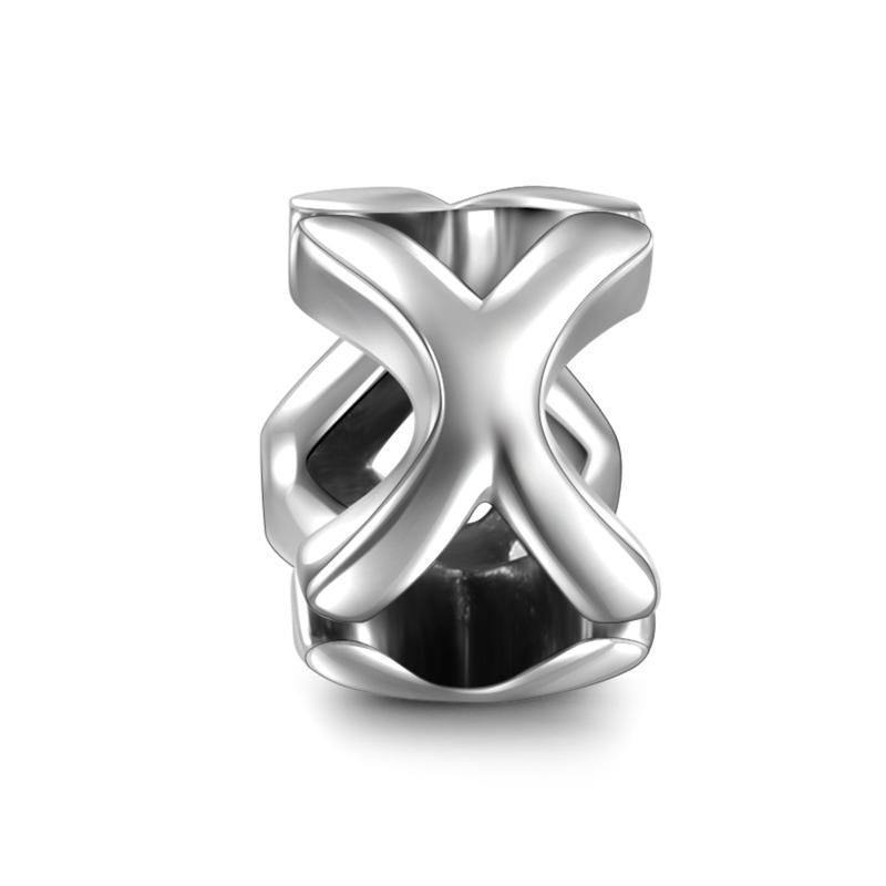 Alphabet X Charm Silver - soufeelus