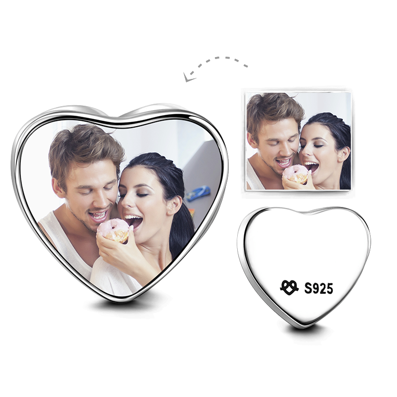 Love Hug Heart Petite Locket Charm Silver - soufeelus