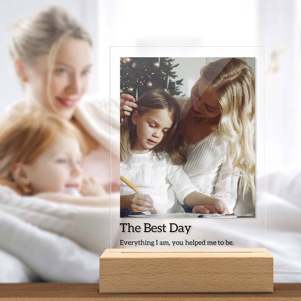 Scannable AR Video 3D Album Acrylic Lamp, A Unique Photo Gift to Record Beautiful Moments with Mom