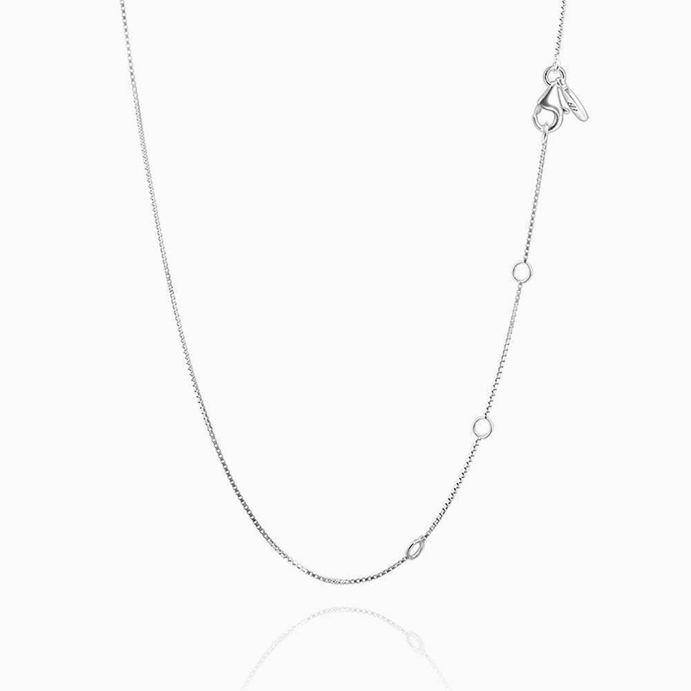 17.7in Dainty Box Chain Basic Necklace Silver - Length Adjustable - soufeelus