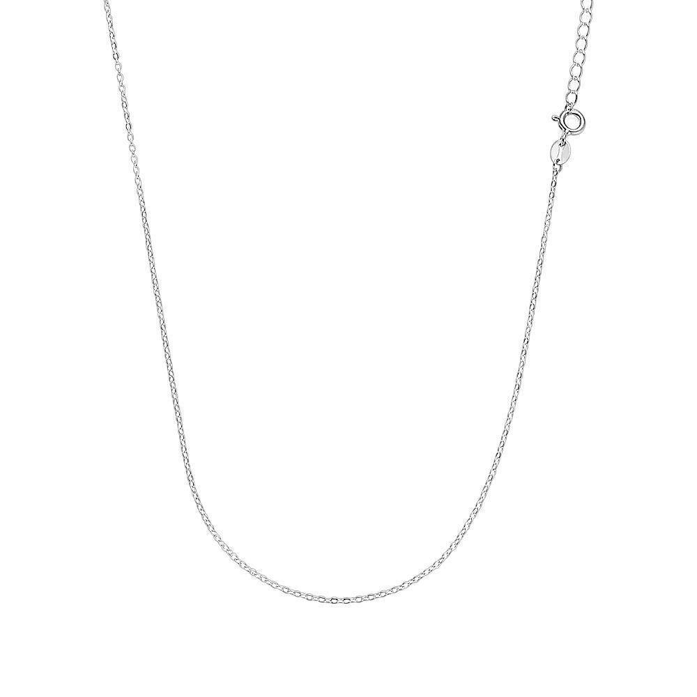 23.6in Rolo Chain Basic Necklace Silver - Length Adjustable - soufeelus