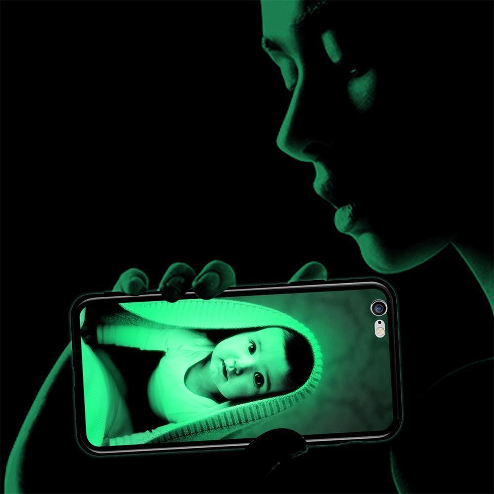 iPhone 6p/6sp Custom Noctilucent Photo Protective Phone Case Glass Surface - soufeelus