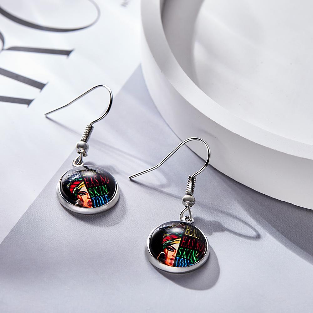 Photo Earrings Drop Earrings Unique Gifts For Her With Text - soufeelus