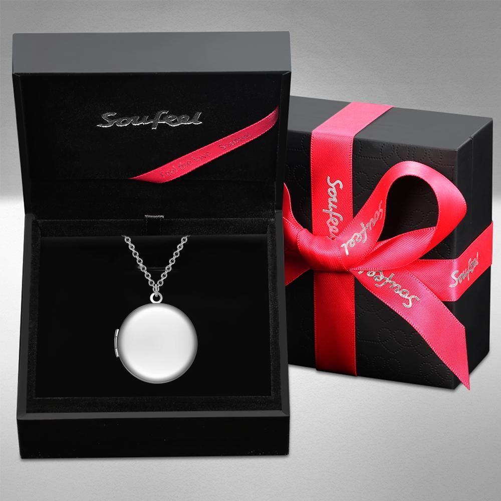 Photo Necklace with Two Pictures Silver Color Chain Gifts Ideas Gifts For Mother - soufeelus