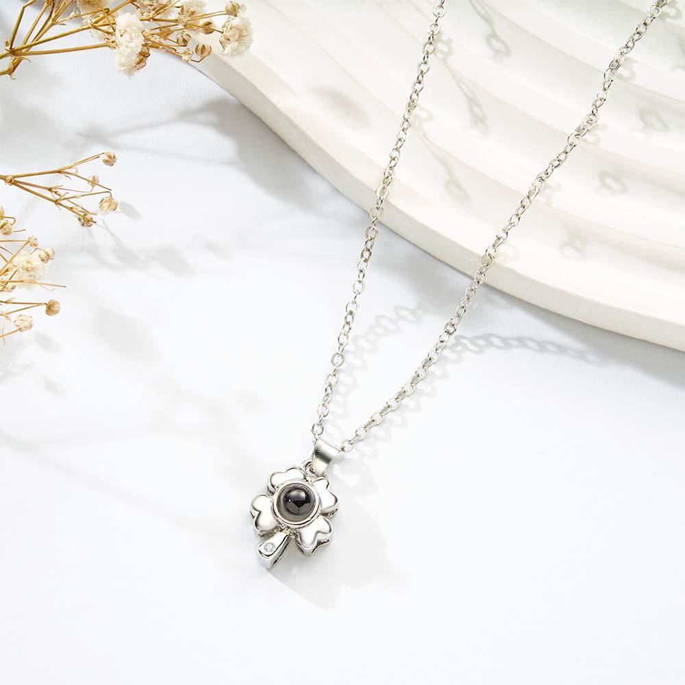 Custom Projection Photo Necklace Love Eternal in Pairs Couple Gifts - soufeelus
