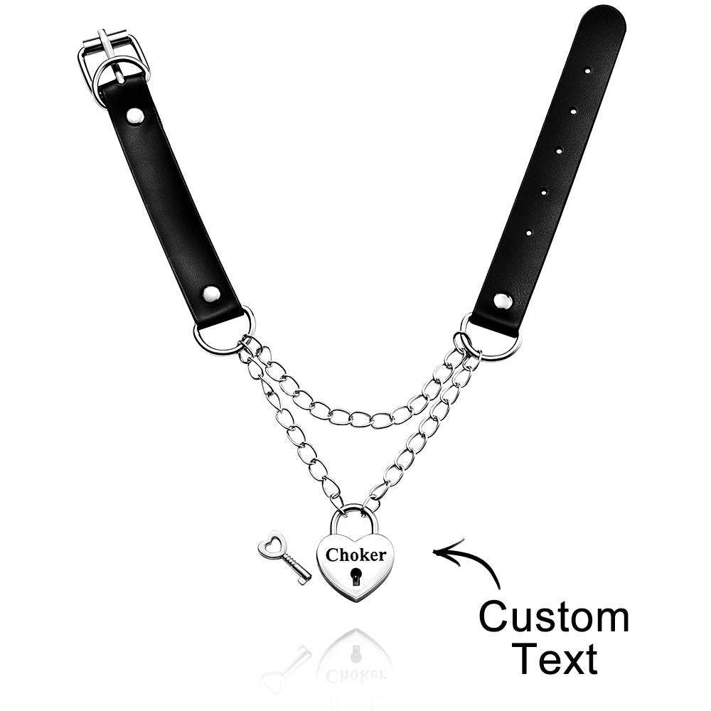 Custom Engraved Choker Love Key Fashion Exquisite Gifts - soufeelus