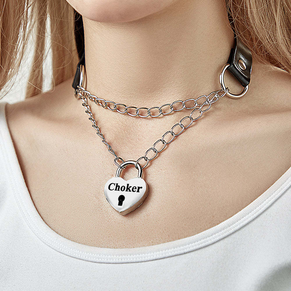 Custom Engraved Choker Love Key Fashion Exquisite Gifts - soufeelus
