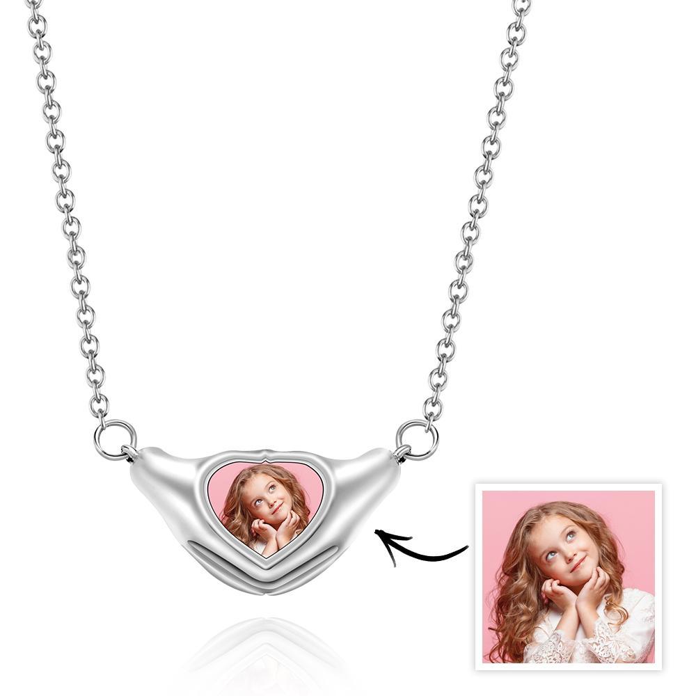 Custom Photo Necklace Heart-shaped Pendant Necklace Gift for Her -