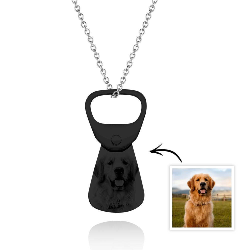 Custom Photo Necklace Cans Necklace Photo Pendant Gift for Pet Lover - 