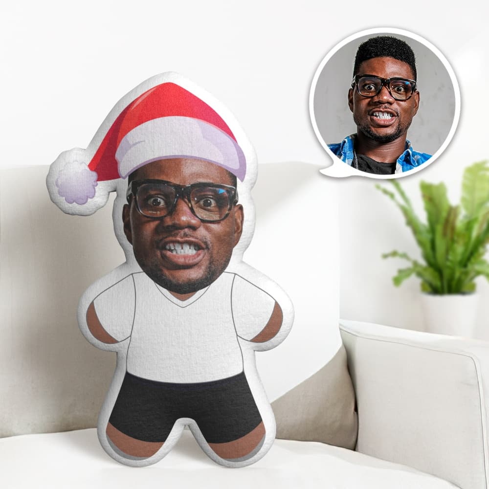 Christmas Gift Custom Face Pillow White Shirt Minime Personalized Photo Minime Pillow Gifts - soufeelus