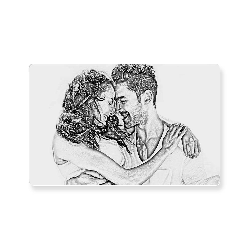 Photo Engraved Wallet Card Wonderful Gift - Aluminum Gift for Lover - soufeelus
