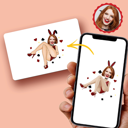 Scannable AR VR Animation 3D Card Virtual Reality Animation AR Graphic Cards Bunny Girl - soufeelus