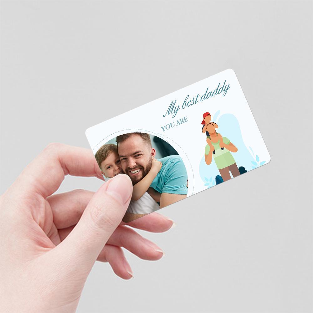 Custom Photo Wallet Insert Card Best Dad Card - soufeelus