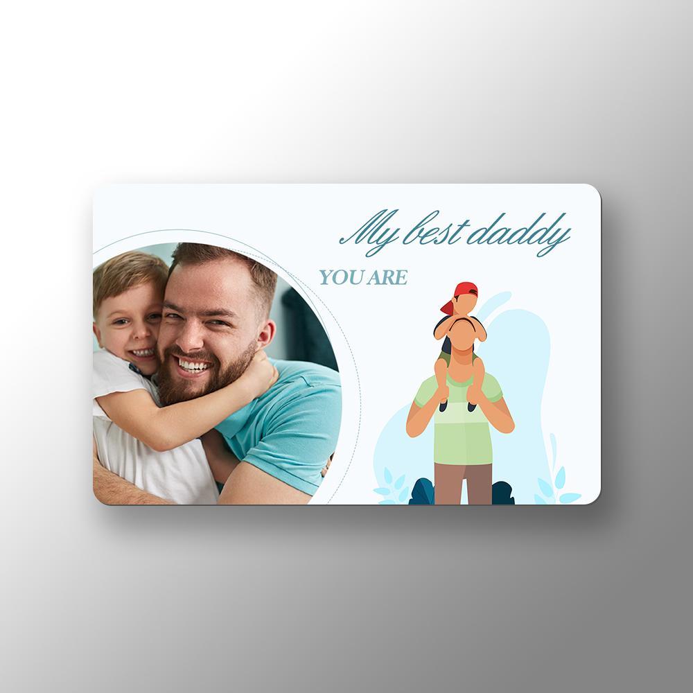 Custom Photo Wallet Insert Card Best Dad Card - soufeelus