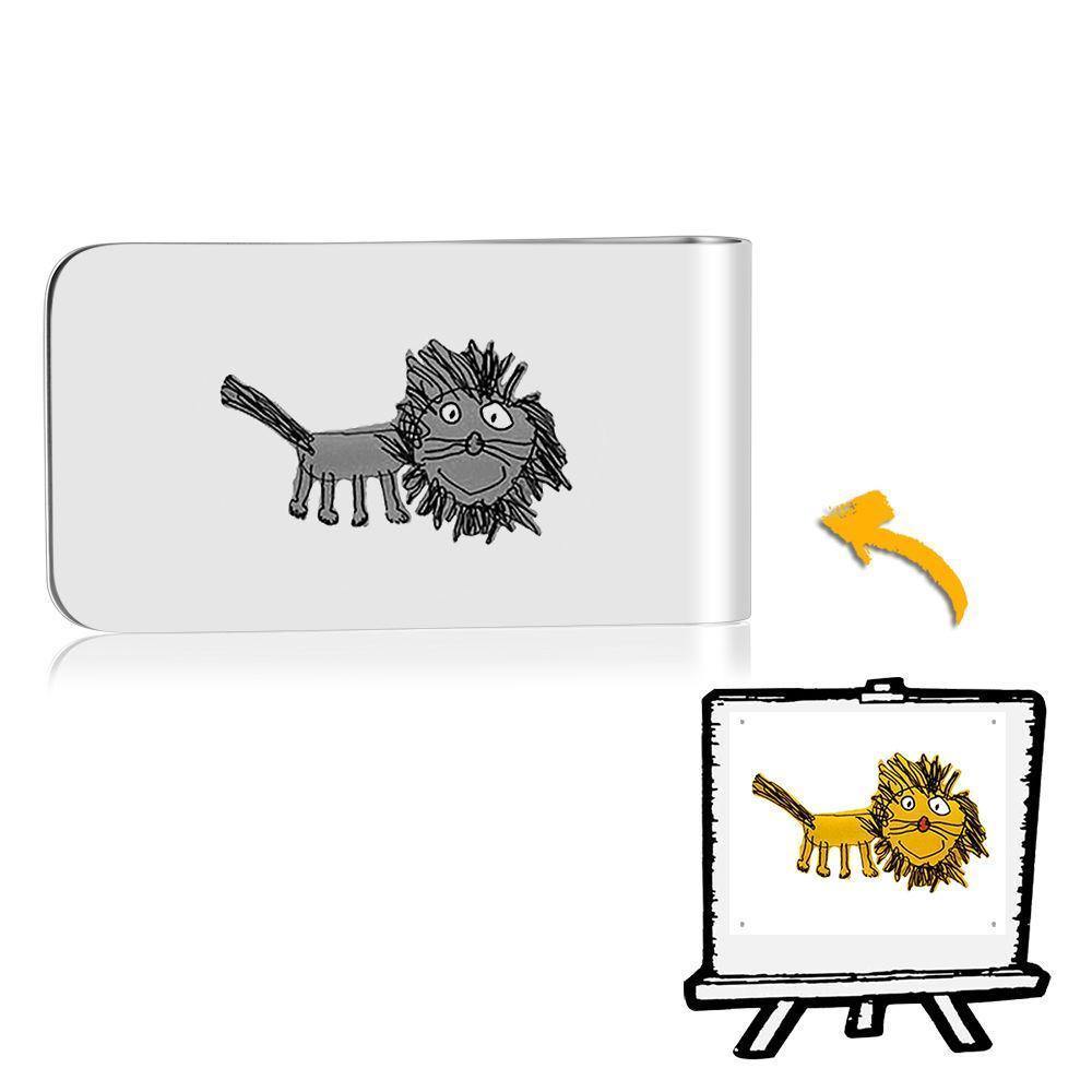 Photo Money Clip Handwriting Gift Stainless Steel - Cartoon - soufeelus