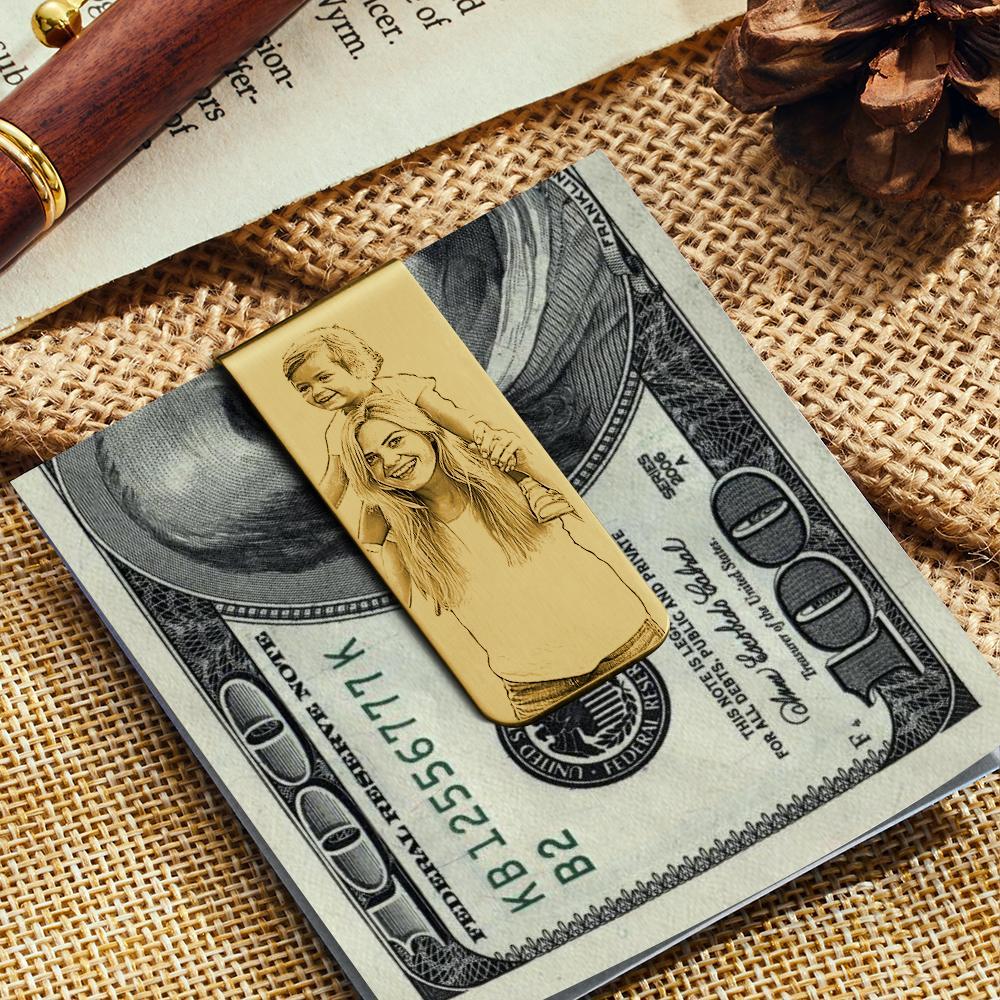 Custom Metal Money Clips Custom Your Photo Gift For Father Lover Husband