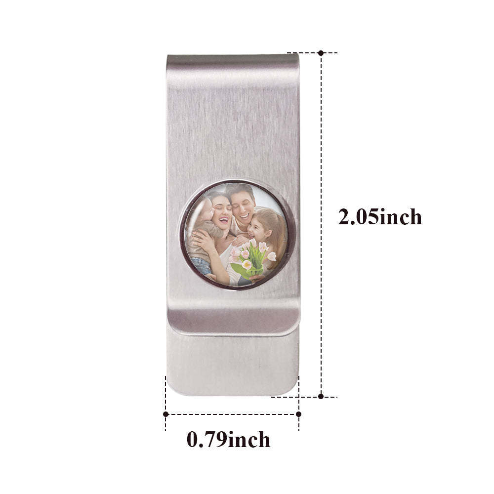 Custom Photo Metal Money Clips Personalized Money Clips Gift for Father Lover Husband -