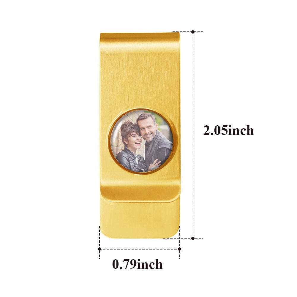 Custom Photo Metal Money Clips Personalized Money Clips Gift for Father Lover Husband -