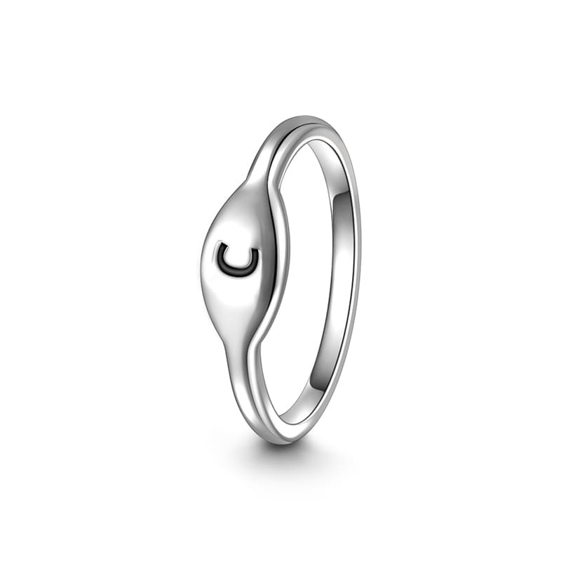 Letter C Ring 925 Sterling Silver