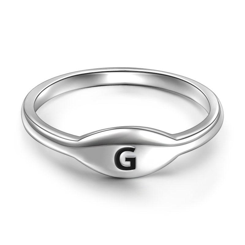 Letter G Ring 925 Sterling Silver