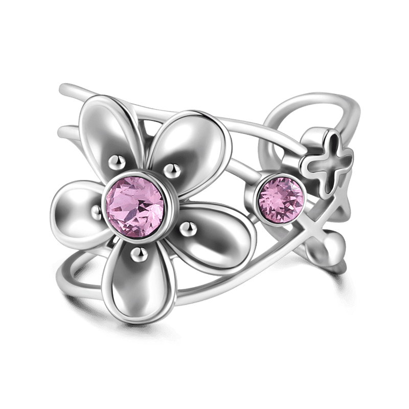 Soufeel Love Flower Ring Silver - soufeelus