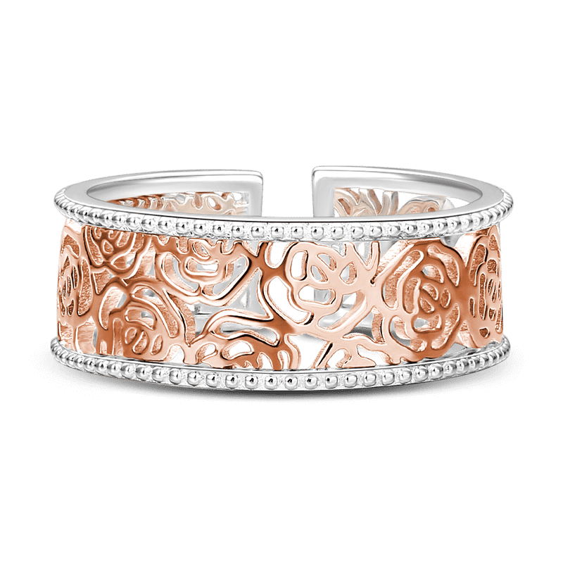 Soufeel Hollow Ring Rose Gold Plated Silver - soufeelus