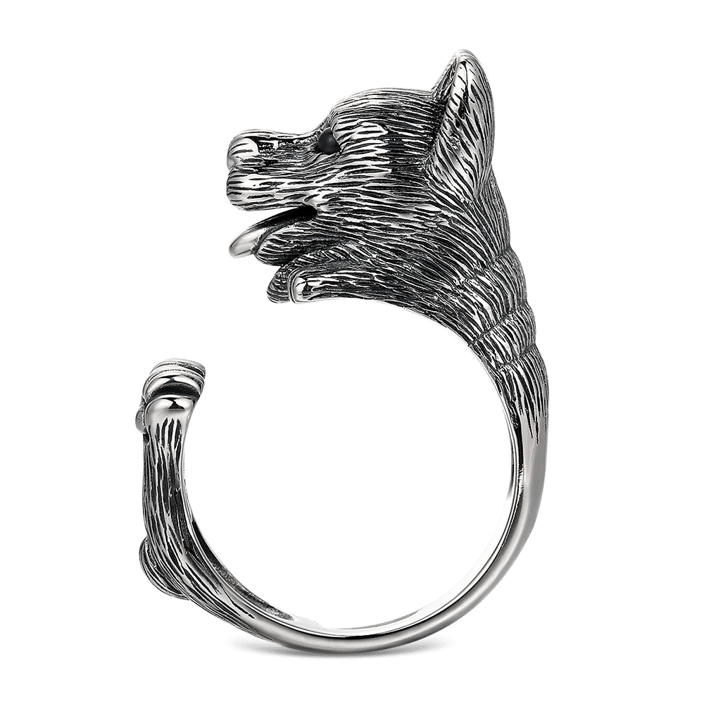 Silver Dog Ring - soufeelus