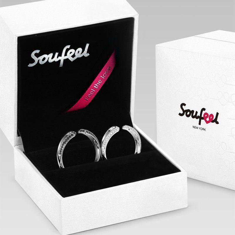Born of a Couple Ring with Pave Semi-precious Stone Silver - soufeelus