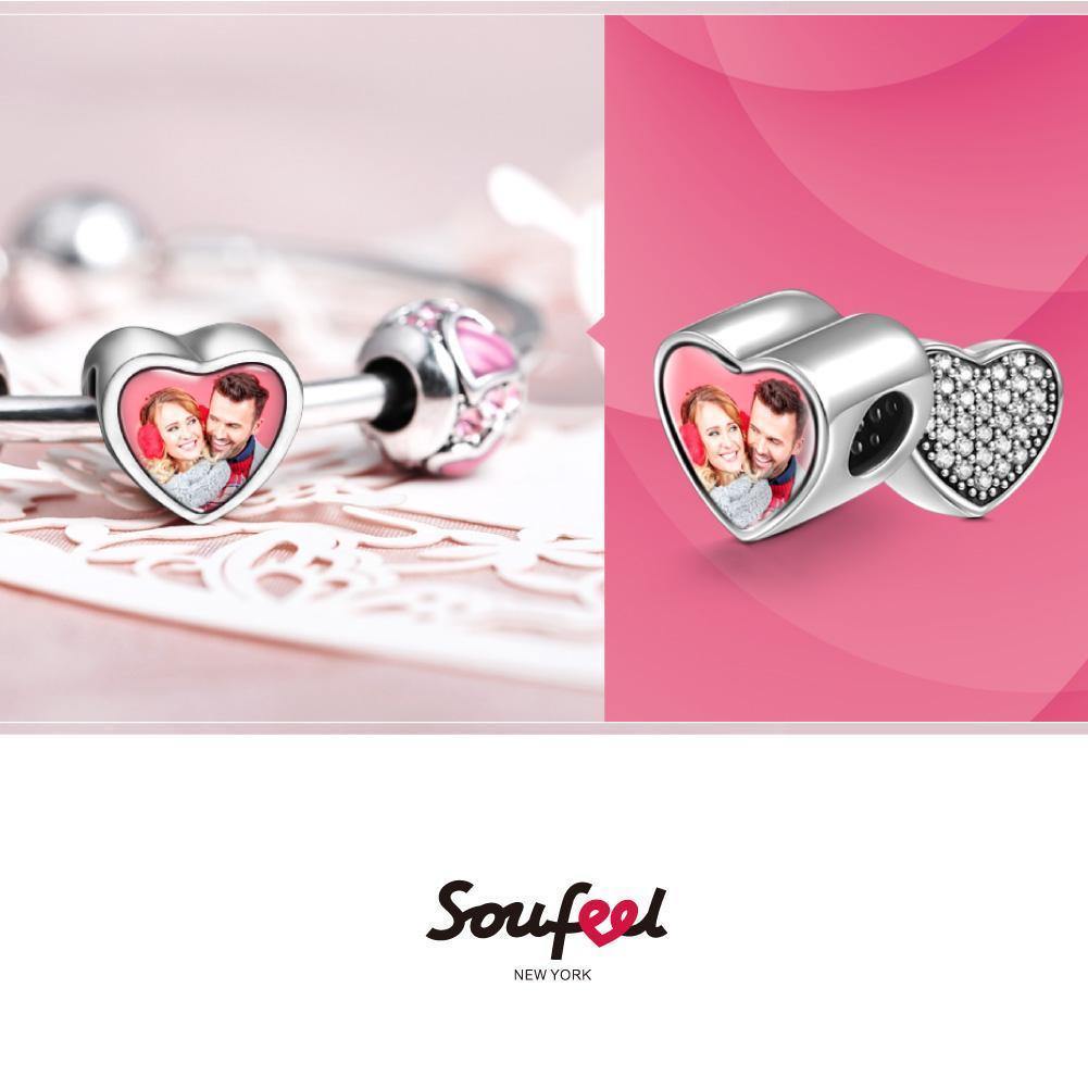 Heart Photo Charm Personalized Charm Sterling Silver - soufeelus