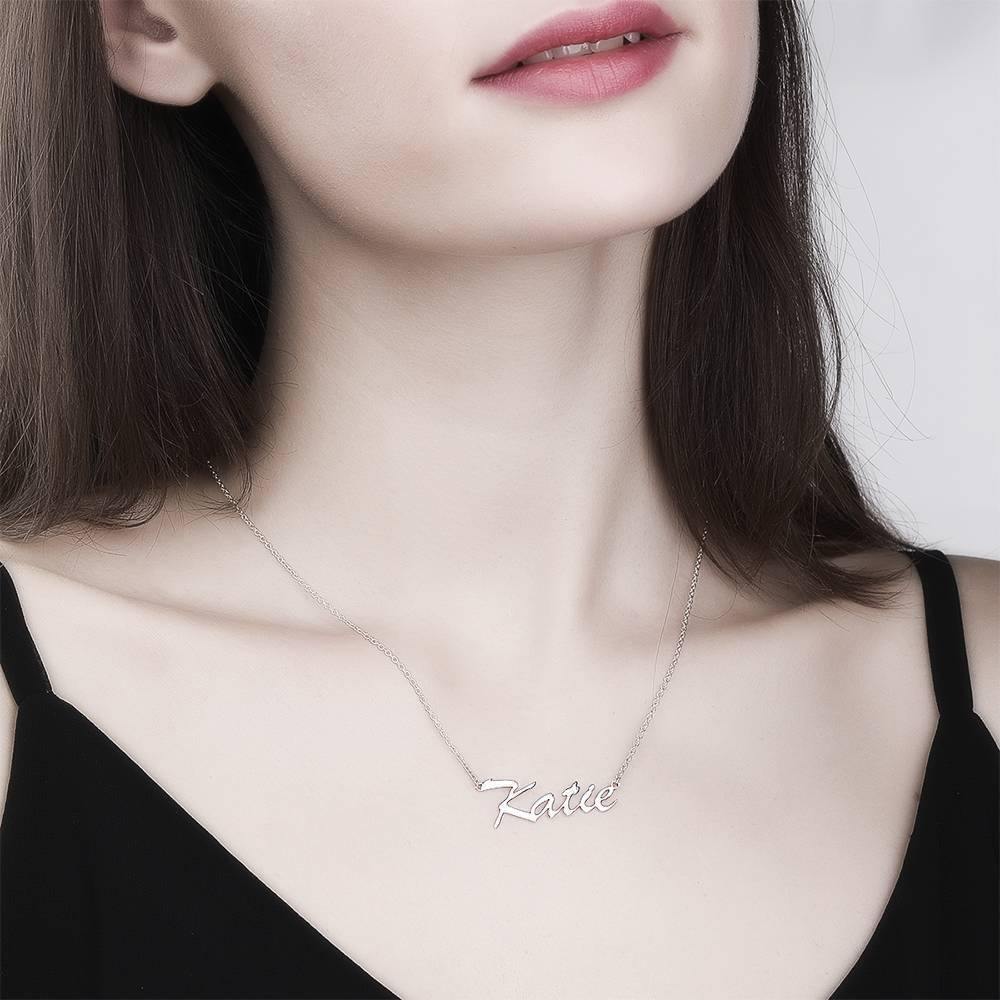 Personalized Classic Name Necklace Silver - soufeelus